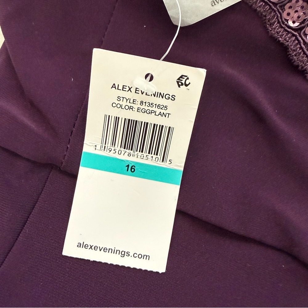 ! NWT. Alex Evenings Womens Long Length Dress - Picture 13 of 16